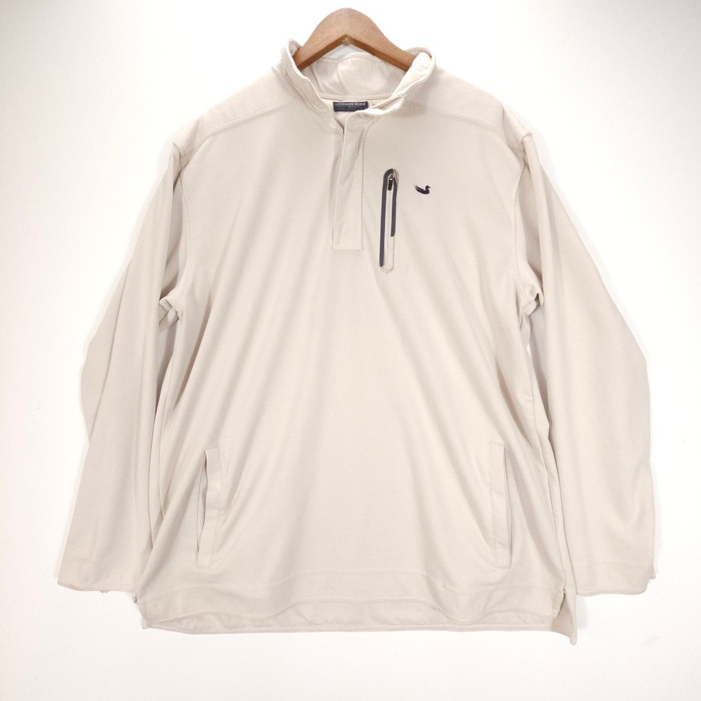 Streetwear Southern Marsh Pullover Mens XL Tan Quarter Zip Fieldtec Tech Flaws